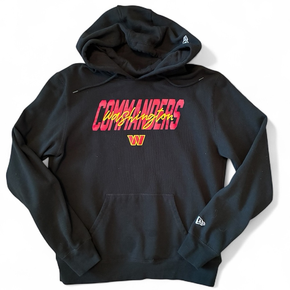 New Era Washington Commanders Black Pullover Hoodie
